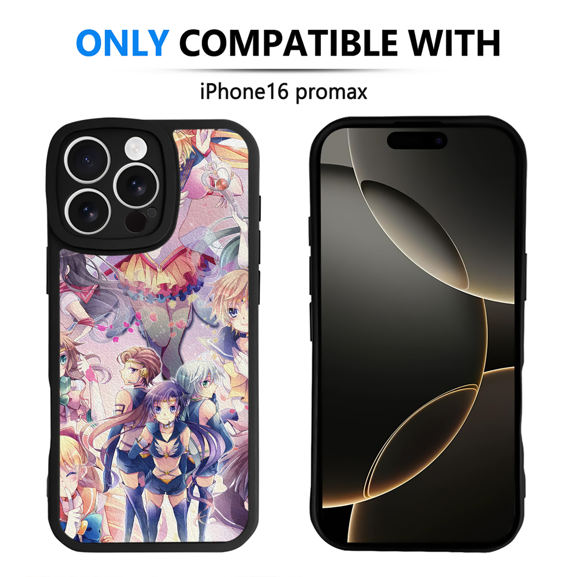 （画像用） 美少女戦士セーラームーン Sailor Moon 【iPhone 16シリーズ対応】シリコンスマホケース（レザー調） 材質：シリコン